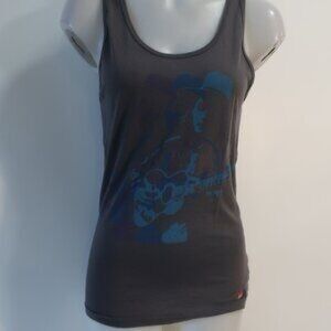 Aviator Nation Charcoal Tank with Teal Graphic